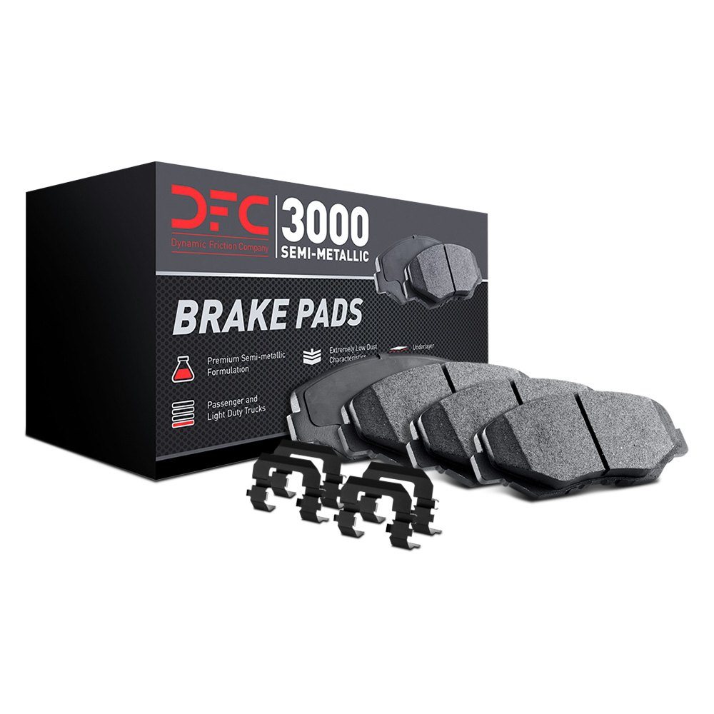 Dynamic Friction Company 3000 Semi-Metallic Brake Pads 1311-1287-00-Front Set 