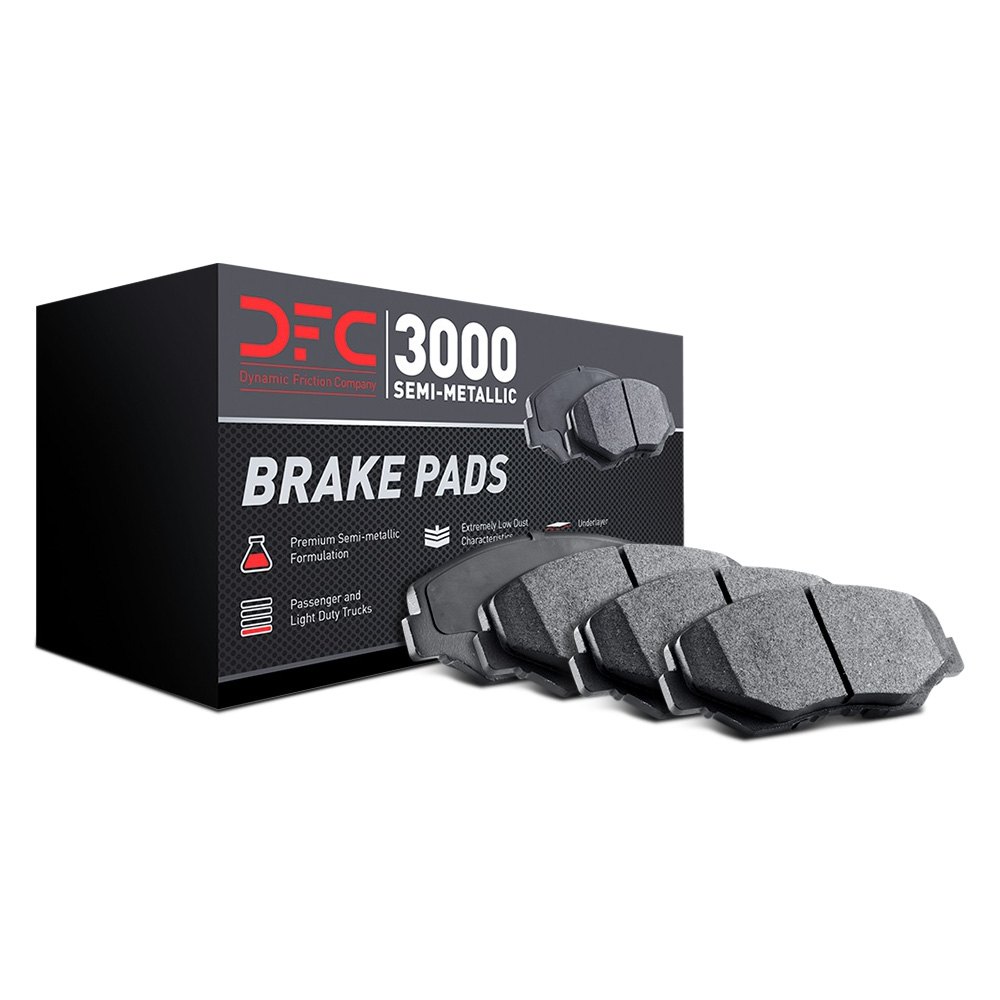Dynamic Friction Company 3000 Semi-Metallic Brake Pads and Hardware Kit 