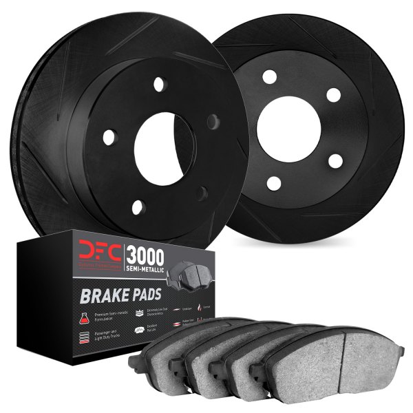 DFC® - Slotted Front Brake Kit with 3000 Series Semi-Metallic Brake Pads