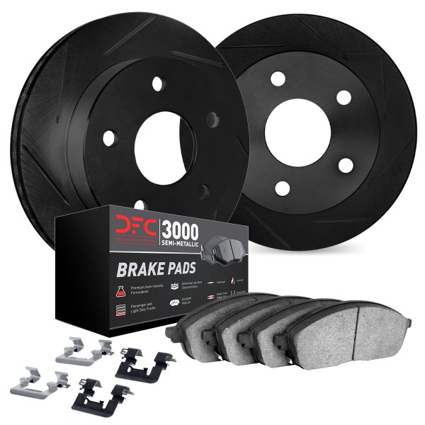 DFC® - Slotted Front Brake Kit with 3000 Series Semi-Metallic Brake Pads