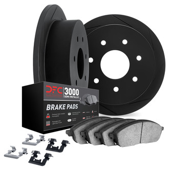 DFC® - Slotted Rear Brake Kit with 3000 Series Semi-Metallic Brake Pads