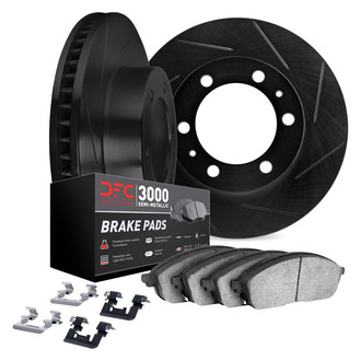 DFC® - Slotted Rear Brake Kit with 3000 Series Semi-Metallic Brake Pads