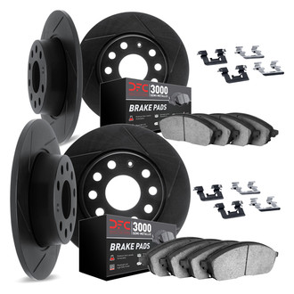 DFC® - Slotted Brake Kit with 3000 Series Semi-Metallic Brake Pads