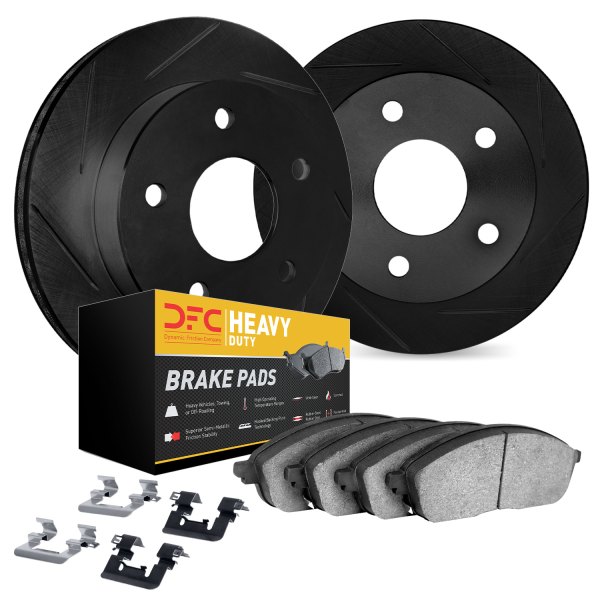 DFC® - Slotted Front Brake Kit with Heavy Duty Brake Pads