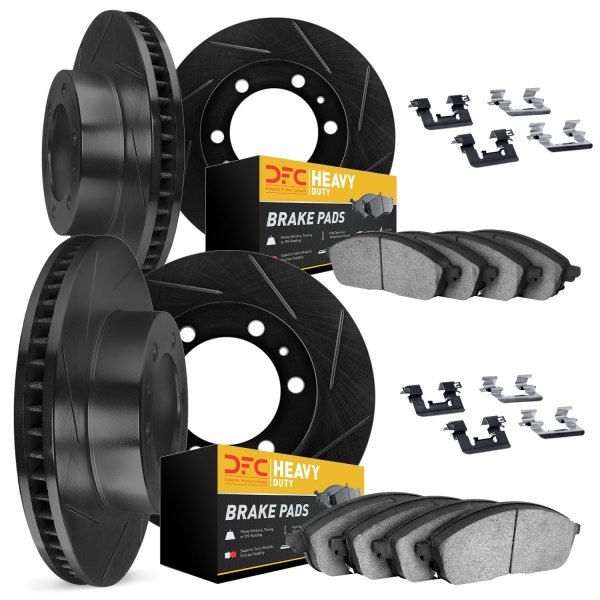 DFC® - Slotted Front and Rear Brake Kit with Heavy Duty Brake Pads