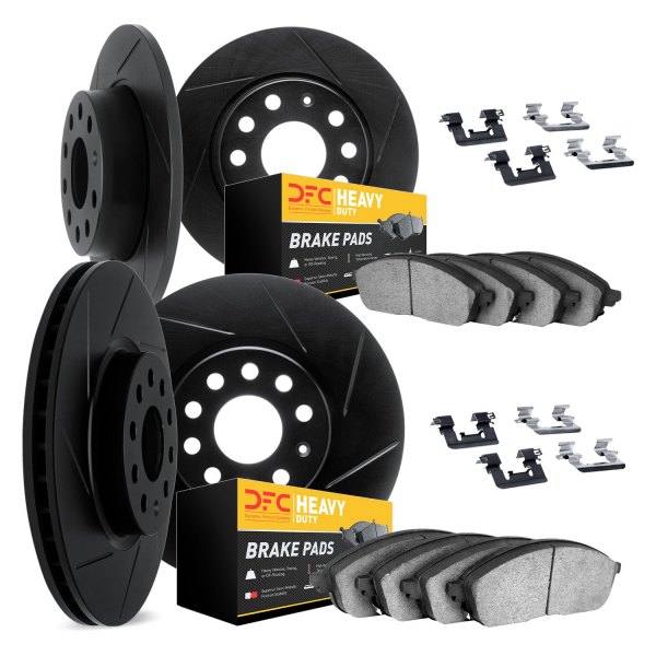 DFC® - Slotted Front and Rear Brake Kit with Heavy Duty Brake Pads