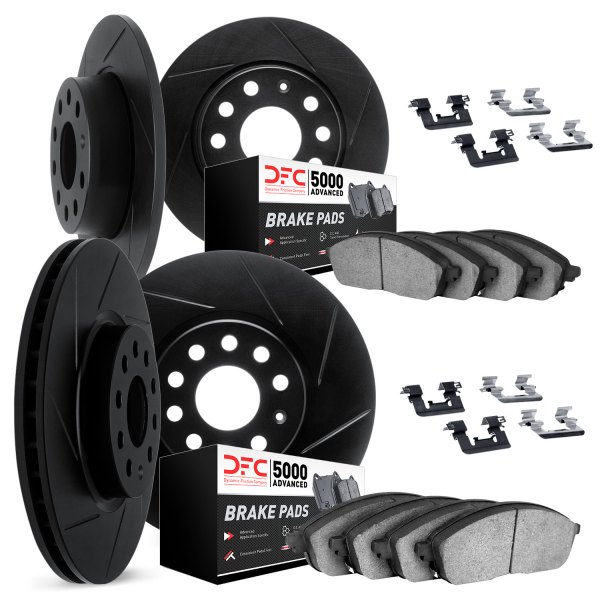 DFC® - Slotted Front and Rear Brake Kit with 5000 Advanced Brake Pads