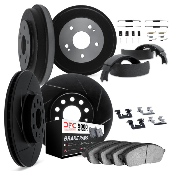 DFC® - Slotted Front and Rear Brake Kit with 5000 Advanced Brake Pads