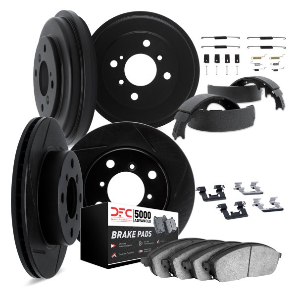 DFC® - Slotted Front and Rear Brake Kit with 5000 Advanced Brake Pads