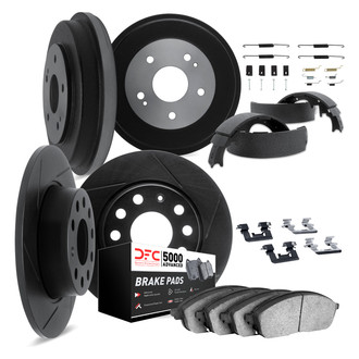 DFC® - Slotted Front and Rear Brake Kit with 5000 Advanced Brake Pads