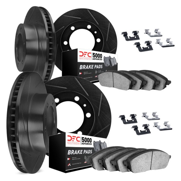 DFC® - Slotted Front and Rear Brake Kit with 5000 Advanced Brake Pads