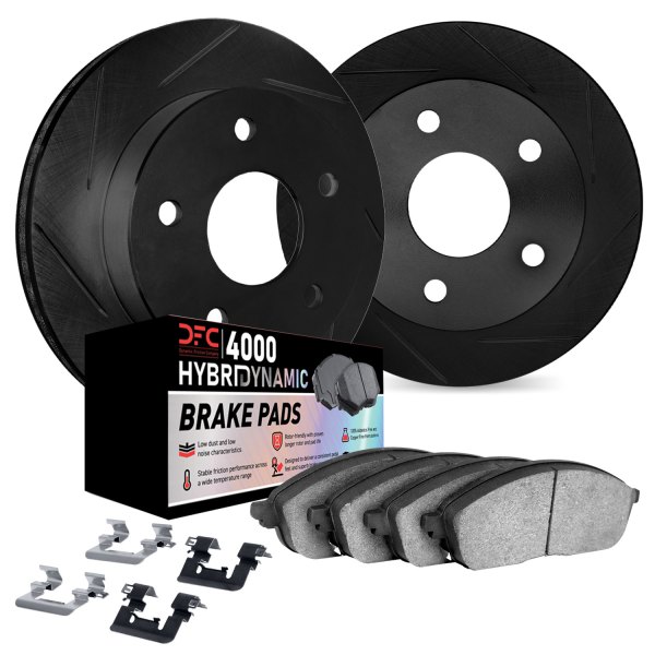 DFC® - Slotted Rear Brake Kit with 4000 HybriDynamic Brake Pads