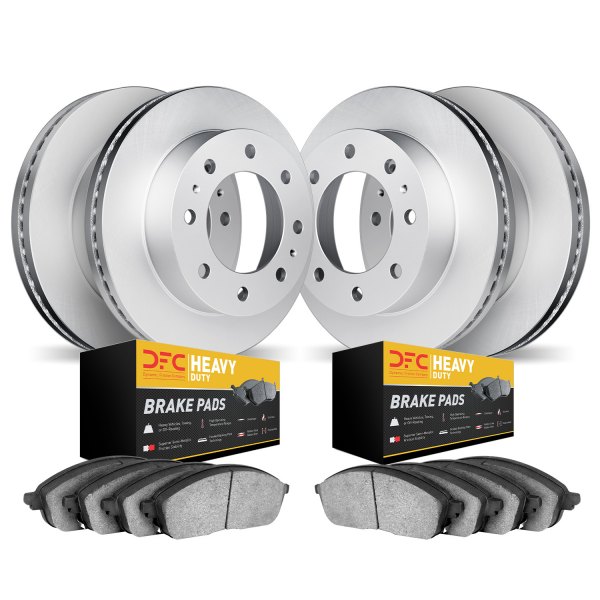 DFC® - Geospec Plain Front and Rear Brake Kit with Heavy Duty Brake Pads