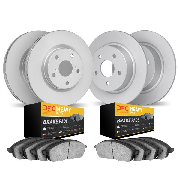 DFC® - Geospec Plain Front and Rear Brake Kit with Heavy Duty Brake Pads