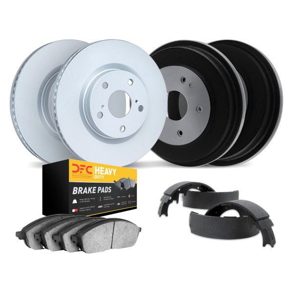 DFC® - Geospec Plain Front and Rear Brake Kit with Heavy Duty Brake Pads