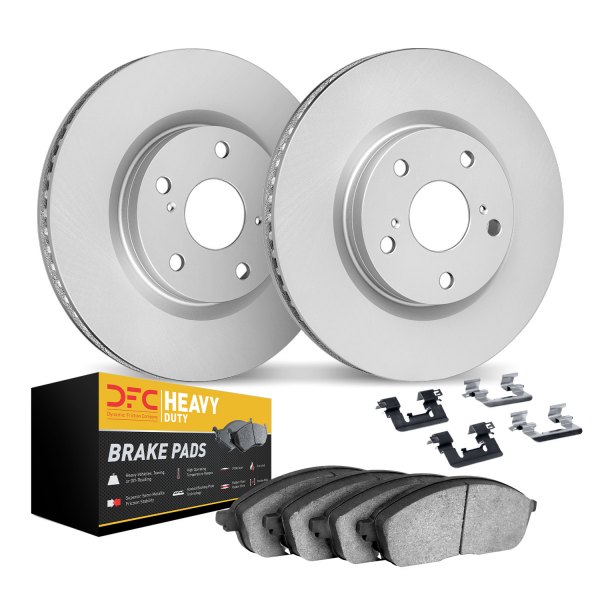 DFC® - Geospec Plain Front Brake Kit with Heavy Duty Brake Pads