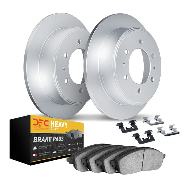 DFC® - Geospec Plain Rear Brake Kit with Heavy Duty Brake Pads