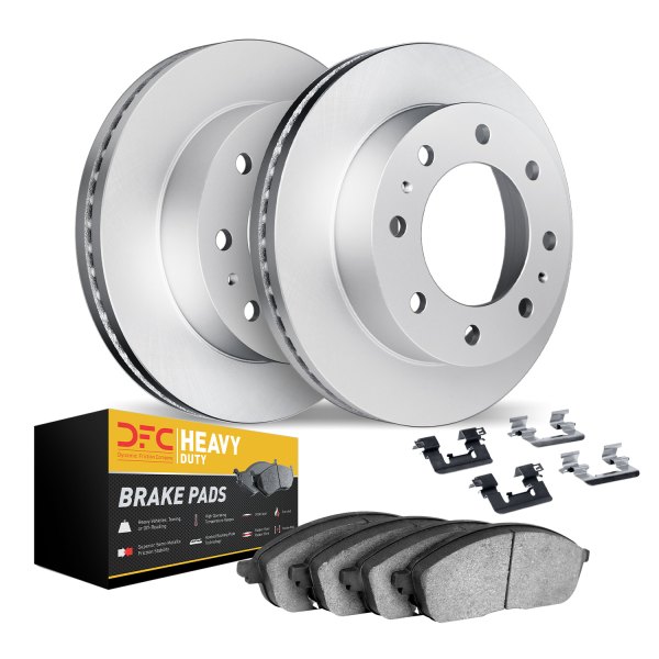 DFC® - Geospec Plain Front Brake Kit with Heavy Duty Brake Pads