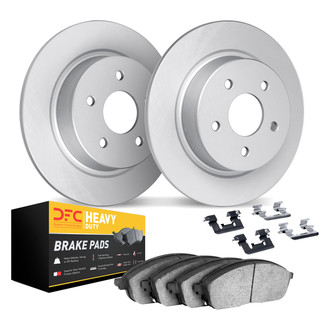 DFC® - Geospec Plain Rear Brake Kit with Heavy Duty Brake Pads
