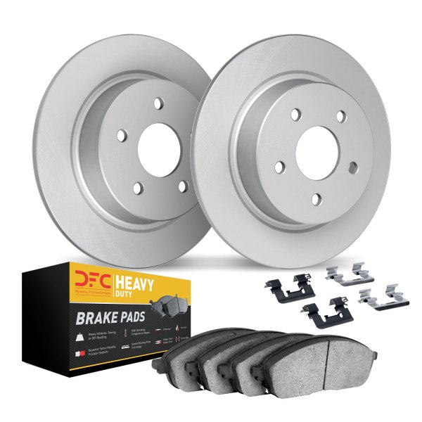 DFC® - Geospec Plain Rear Brake Kit with Heavy Duty Brake Pads