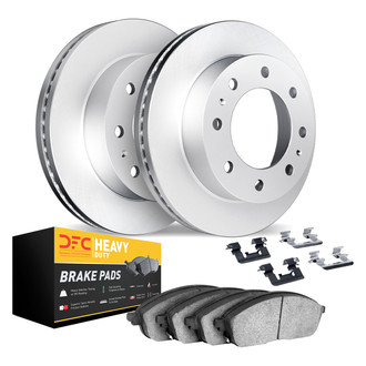 DFC® - Geospec Plain Front Brake Kit with Heavy Duty Brake Pads