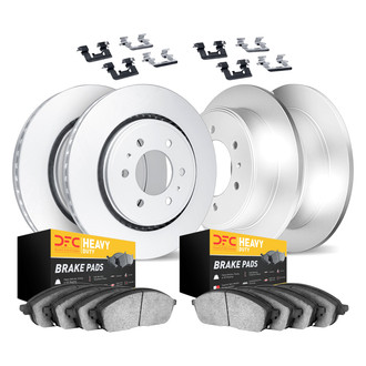 DFC® - Geospec Plain Front and Rear Brake Kit with Heavy Duty Brake Pads