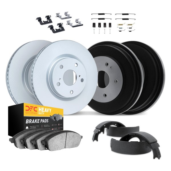 DFC® - Geospec Plain Front and Rear Brake Kit with Heavy Duty Brake Pads