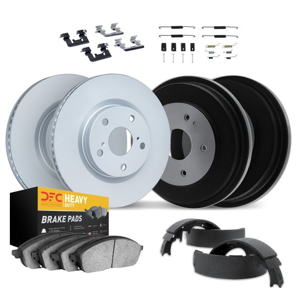 DFC® - Geospec Plain Front and Rear Brake Kit with Heavy Duty Brake Pads