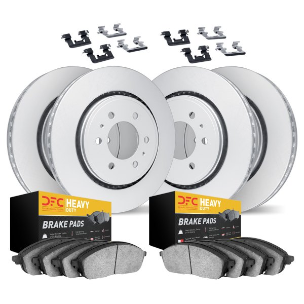 DFC® - Geospec Plain Front and Rear Brake Kit with Heavy Duty Brake Pads