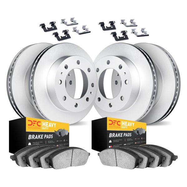 DFC® - Geospec Plain Front and Rear Brake Kit with Heavy Duty Brake Pads