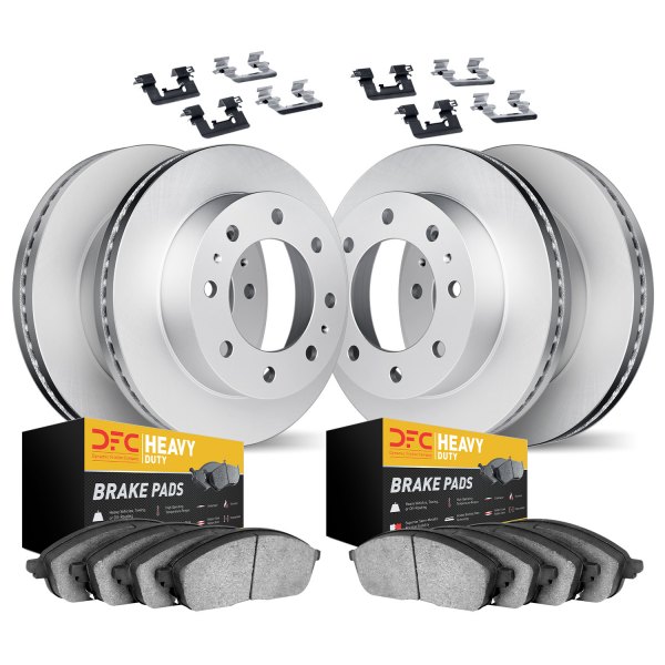 DFC® - Geospec Plain Front and Rear Brake Kit with Heavy Duty Brake Pads