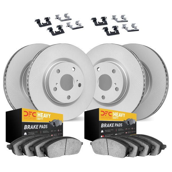 DFC® - Geospec Plain Front and Rear Brake Kit with Heavy Duty Brake Pads