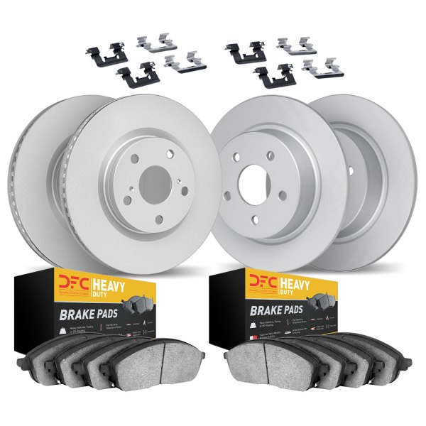DFC® - Geospec Plain Front and Rear Brake Kit with Heavy Duty Brake Pads