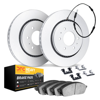 DFC® - Geospec Plain Front Brake Kit with Heavy Duty Brake Pads