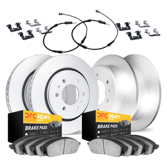 DFC® - Geospec Plain Front and Rear Brake Kit with Heavy Duty Brake Pads