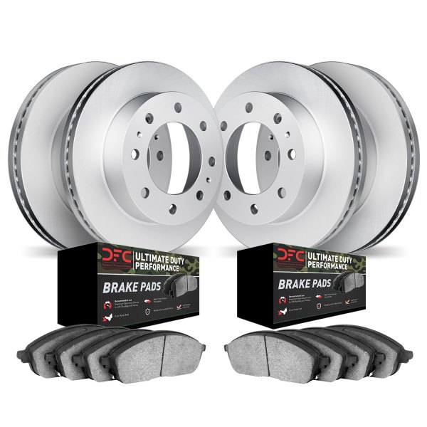 DFC® - Geospec Plain Front and Rear Brake Kit with Ultimate Duty Performance Brake Pads