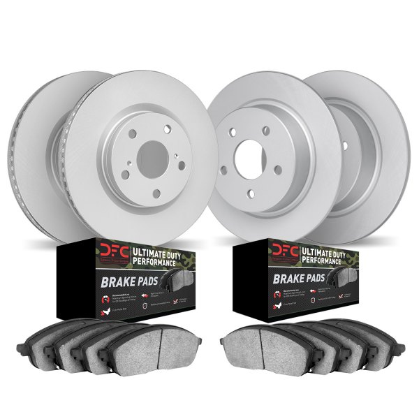 DFC® - Geospec Plain Front and Rear Brake Kit with Ultimate Duty Performance Brake Pads