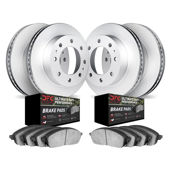 DFC® - Geospec Plain Front and Rear Brake Kit with Ultimate Duty Performance Brake Pads