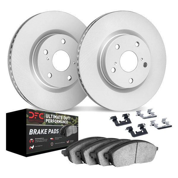 DFC® - Geospec Plain Front Brake Kit with Ultimate Duty Performance Brake Pads