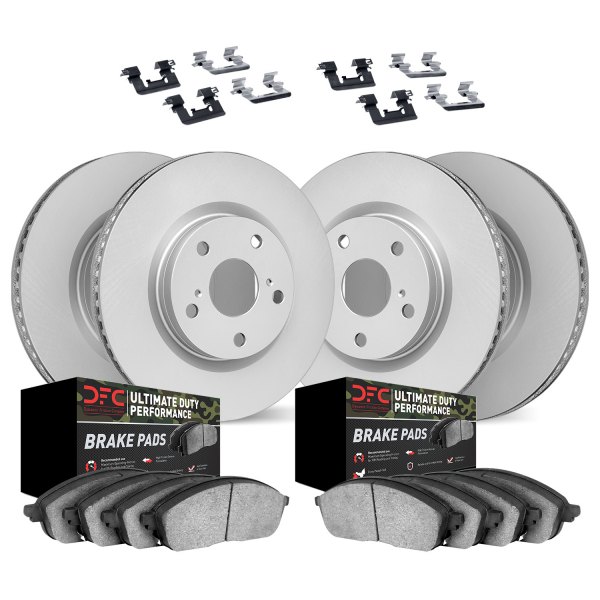 DFC® - Geospec Plain Front and Rear Brake Kit with Ultimate Duty Performance Brake Pads