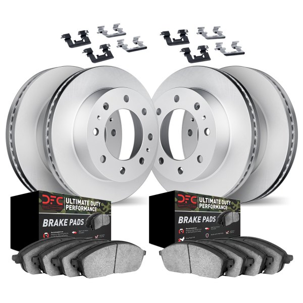 DFC® - Geospec Plain Front and Rear Brake Kit with Ultimate Duty Performance Brake Pads