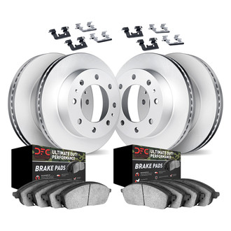DFC® - Geospec Plain Front and Rear Brake Kit with Ultimate Duty Performance Brake Pads