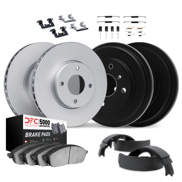 DFC® - GEO-KIT 5000+ Plain Front and Rear Brake Kit with Drums