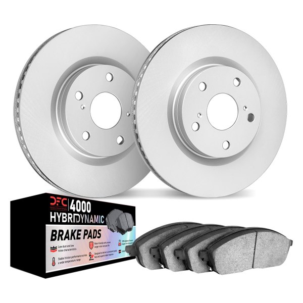 DFC® - Geospec Plain Front Brake Kit with 4000 HybriDynamic Brake Pads