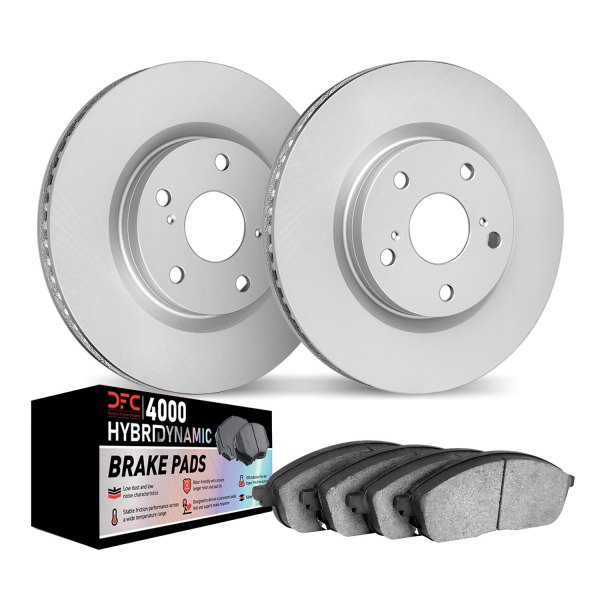 DFC® - Geospec Plain Front Brake Kit with 4000 HybriDynamic Brake Pads