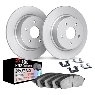 DFC® 4812-03036 - Geospec Plain Rear Brake Kit with 4000 HybriDynamic Brake Pads
