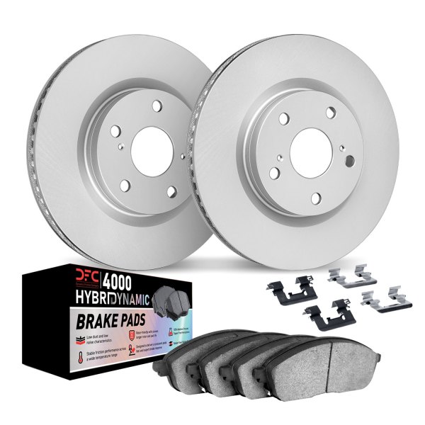 DFC® - Geospec Plain Rear Brake Kit with 4000 HybriDynamic Brake Pads