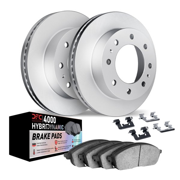 DFC® - Geospec Plain Front Brake Kit with 4000 HybriDynamic Brake Pads