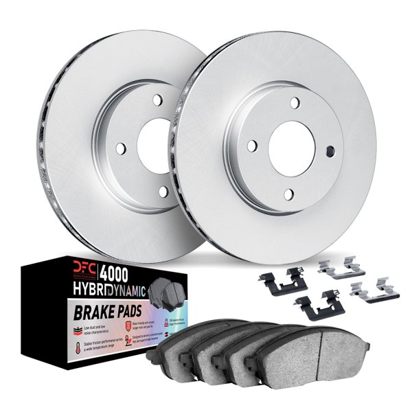 DFC® - Geospec Plain Front Brake Kit with 4000 HybriDynamic Brake Pads