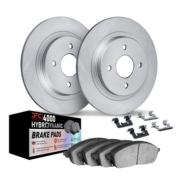 DFC® - Geospec Plain Rear Brake Kit with 4000 HybriDynamic Brake Pads